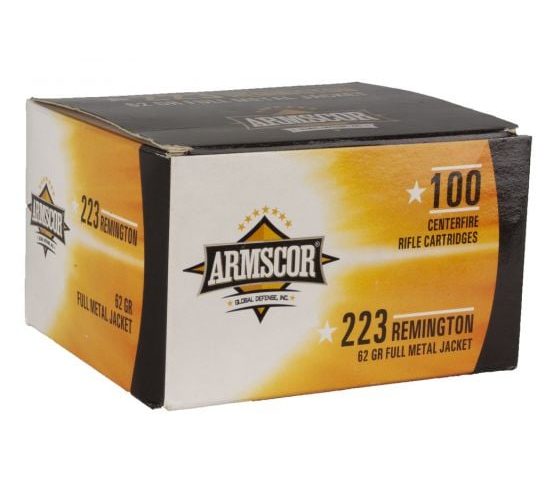 Armscor .223 Rem. Rifle Ammo – 62 Grain  Full Metal Jacket  Philippines Mfg.  Value Box 50448