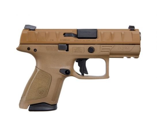 Beretta Usa Jaxc92105 Apx Compact 9Mm Luger 3.70" 13+1 Flat Dark Earth Interchangeable Backstrap Grip