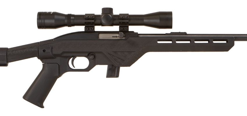 Citadel Cit22lrbmm Trakr  Semi-Auto 22 LR 10+1 18" Blued Threaded Barrel, Black Metal Finish, Black Synthetic Stock Includes Mountmaster 4X32mm Scope