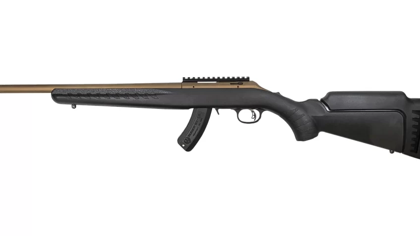 Ruger Ruger American Rimfire Mini Ranch, .22Lr, 16" Threaded Burnt Bronze Barrel, Black Synthetic, 15-Rd 8376