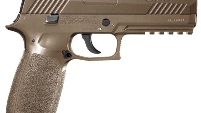 Sig Sauer P320 .177 Cal Co2-Powered Asp Air Pistol W 30/Rd Belt Magazine 12 Gram Co2 Cartridge – Coyote MCX