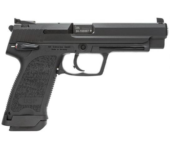 Heckler & Koch 81000363 Usp Expert V1 9Mm Luger Caliber With 4.25" Barrel, 18+1 Capacity, Overall Black Finish, Serrated Trigger Guard Frame, Serrated Steel Slide & Polymer Grip Includes 2 Mags M709080F-A5