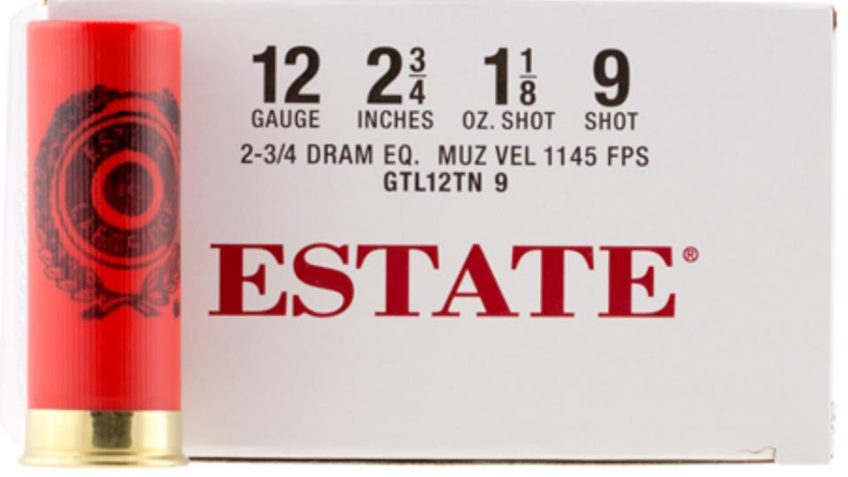 Estate Gtl12tn9 Dove And Target 12Ga 2.75" 1-1/8 OZ 9 Shot 25 Bx/ 10 CS