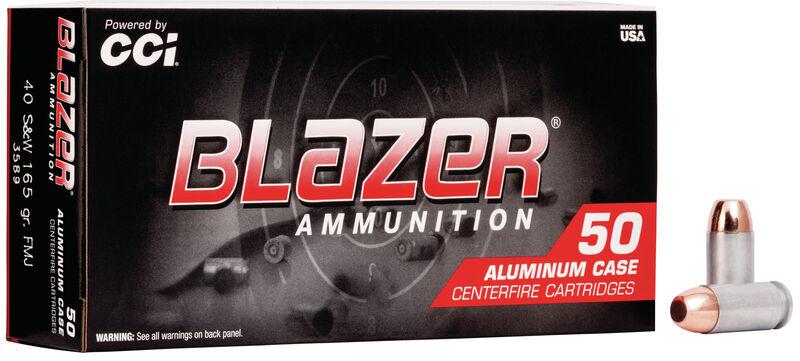 Cci Blazer Aluminum Handgun Ammunition .40 S&W 165 GR Fmj 1100 Fps 1000/Ct 3589 CASE