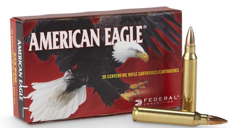 Federal American Eagle Rifle Ammunition .223 Rem 55 GR FMJ 3240 fps 500/ct AE223500