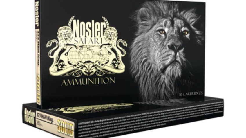 Nosler Safari Rifle Ammunition .375 Flanged Mag 300 GR SLD 2400 fps – 20/box 40612