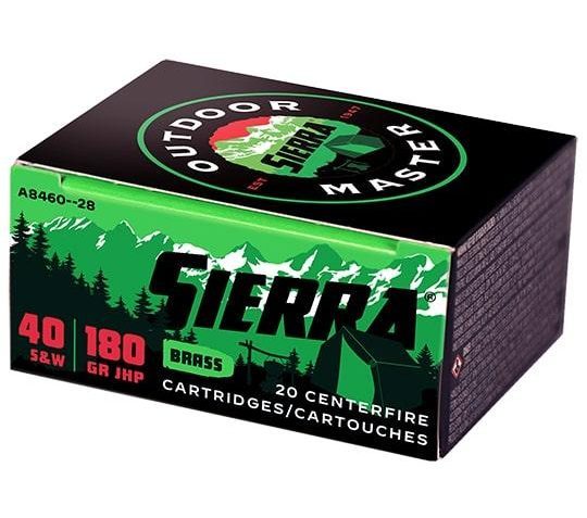 Sierra Sports Master Handgun Ammunition .40 S&W 180gr JHP 985 fps 20/ct