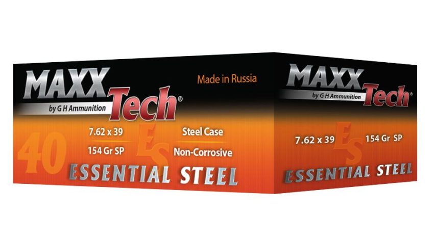 Maxxtech Essential Steel Case Rifle Ammunition 7.62X39 154Gr SP 1000/Ct (25-40Rd Boxes) ES076214C