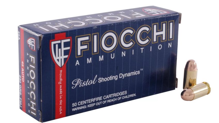 Fiocchi Pistol Shooting Dynamics Handgun Ammunition .45 Acp 230 GR Fmj 860 Fps 50/Ct 45A500C