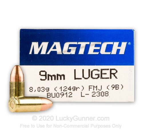 Magtech Ammo 9Mm 124 GR Fmj 1000 RD Case 9BC