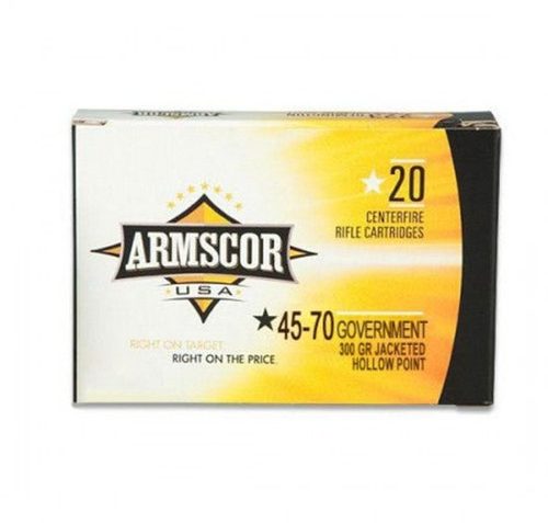 Armscor 45-70 Government Rifle Ammo – 300 Grain  Jacketed Hollow Point FAC4570300GRJHP-TC