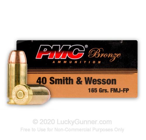 Pmc Bronze .40 S&Ampw Handgun Ammo – 165 Grain  Fmj-Fp  1000Rd Case 40D