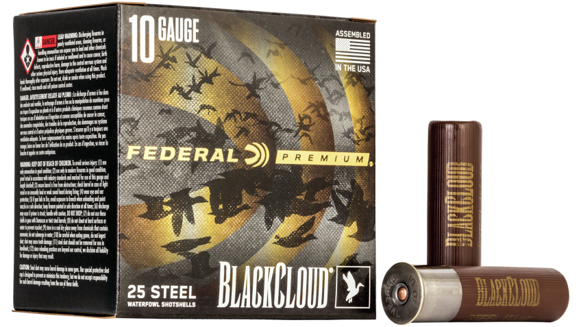 Federal Premium Black Cloud FS Waterfowl Shotgun Shells with FliteControl FLEX Wad – 10 Gauge – BB – 3.5” – 250 Rounds