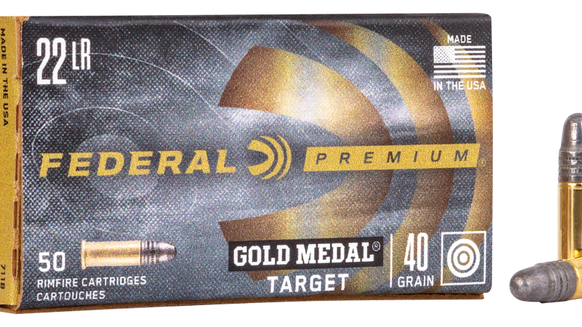 Federal Gold Medal Target .22 LR 40 Grain Rimfire Ammo