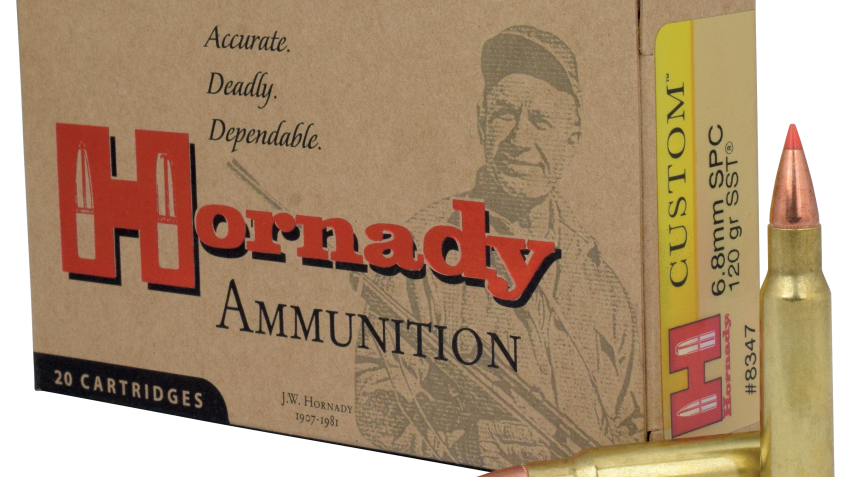 Hornady 6.8 Remington SPC 120 Grain Custom Centerfire Rifle Ammo