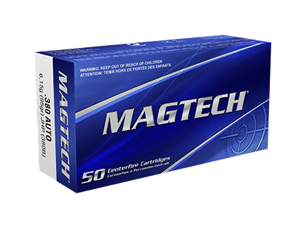 Magtech Sport Shooting Jacketed Hollow Point .380 Automatic Colt Pistol 95 Grain Handgun Ammo