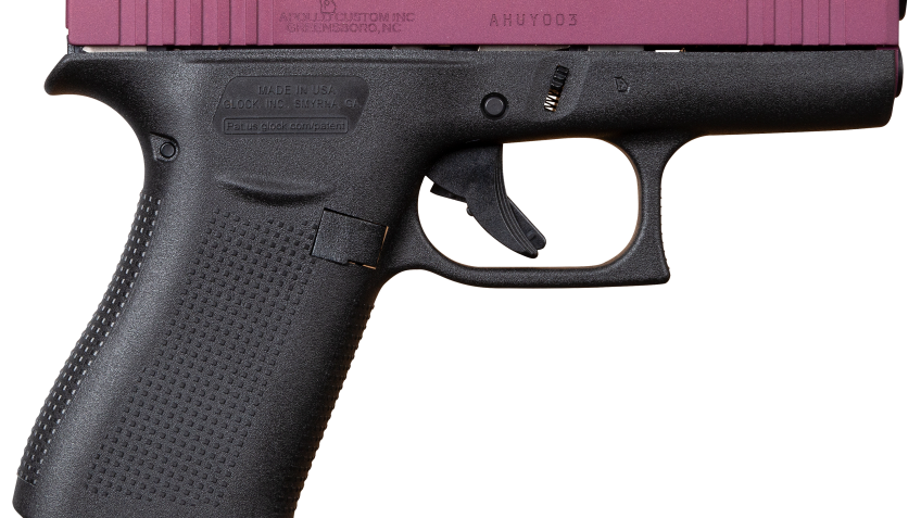 GLOCK G43X Semi-Auto Pistol with Custom Cerakoted Slide – Black Cherry Slide