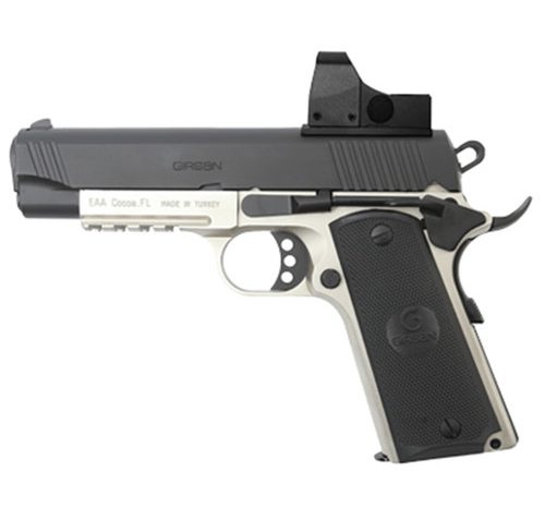 EAA Corp Girsan MC1911C Black / Silver .45 ACP 4.4″ Barrel 8-Rounds w/ Red Dot