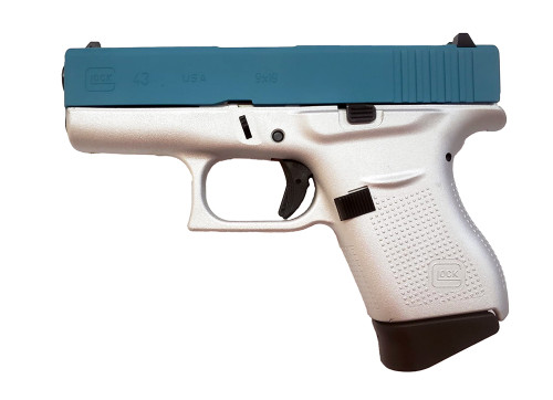 Glock 43 9Mm Satin/Aztec Teal 6R UI4350204SAT