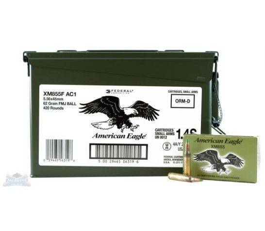 Federal American Eagle 5.56 62Gr Fmj BT 420/Can 029465563196