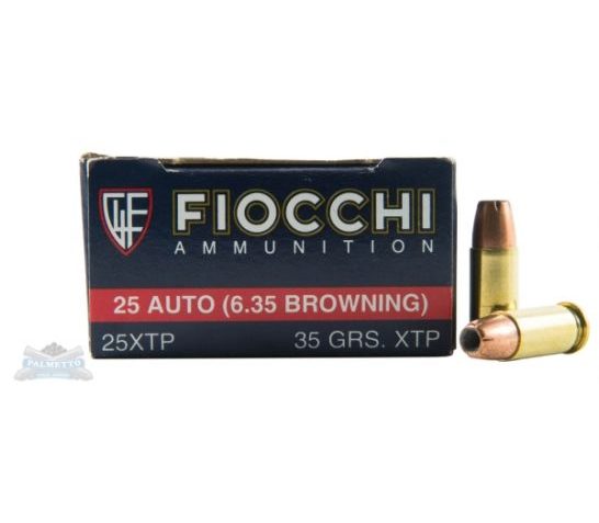 Fiocchi 25Xtp Hyperformance Defense 25 Acp 35 GR Hornady Xtp Hollow Point 50 Per Box/ 10 CS 25XTPUS