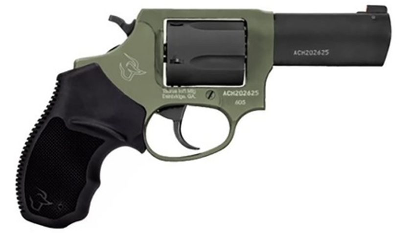 Taurus Defender 605 357 Mag/38 Special +P, 3" Barrel, Sniper Green, 5rd