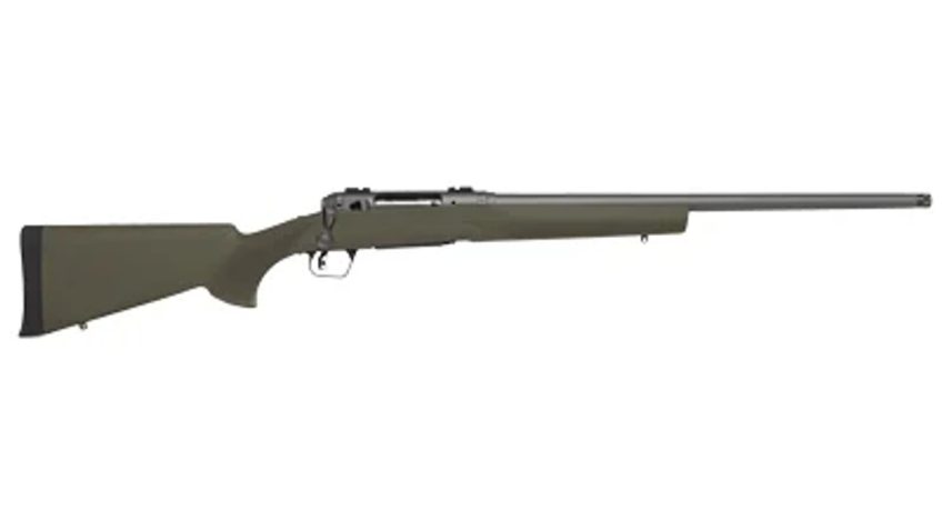 Savage 110 Trail Hunter 6.5 PRC, 24" Barrel, Threaded, 2 Piece Base, Hogue Stock, Olive Drab, 2rd