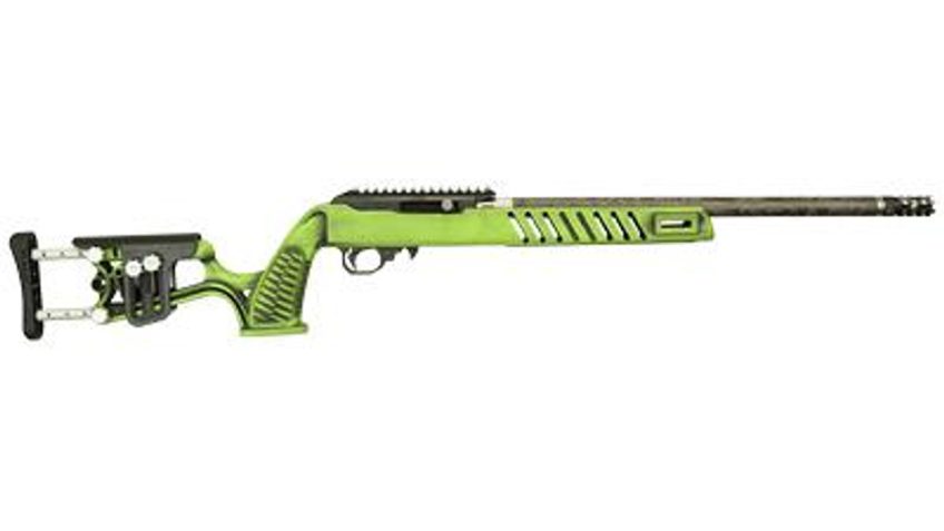 Black Rain Ordnance Bro23081403 Professional  22 LR 10+1 18.50" Barrel, Optics Mount, Zombie Green Battleworn Adj. Luth-Ar Mca-22 Chassis, Milled Flash Hider