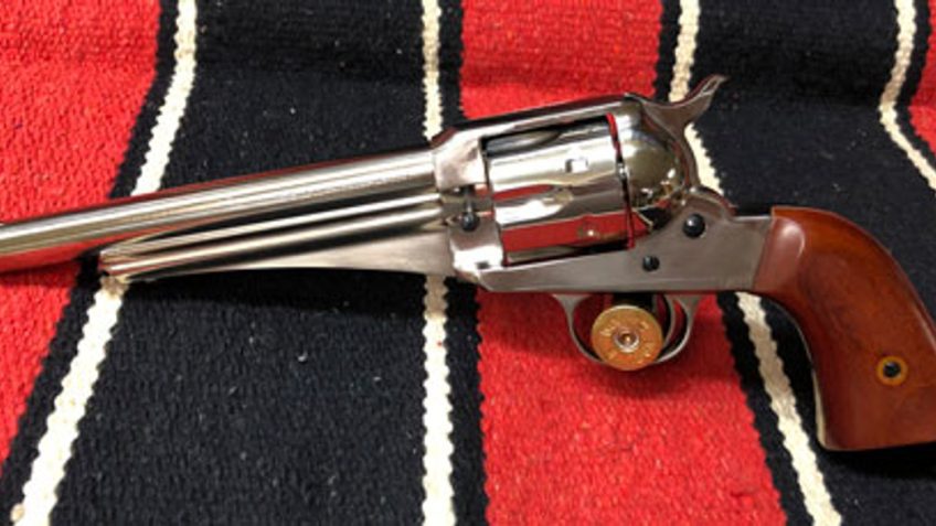 Cimarron 1875 Outlaw .45 LC, 7.5" Barrel, Nickel Plated, Walnut Grip, 6rd