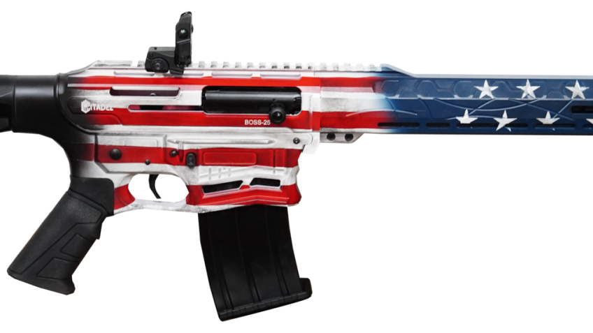 BOSS-25 12 Gauge 20″ BBL (2)5RD Mag American Flag – BOSS-25 12 Gauge 20″ BBL (2)5RD Mag American Flag