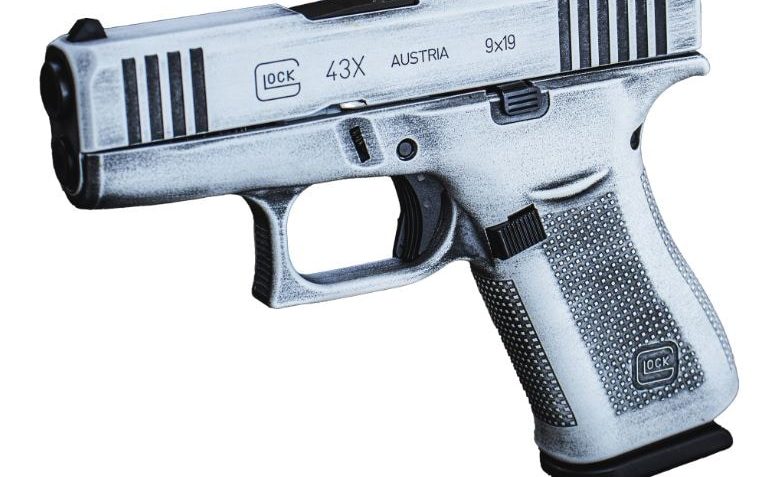 Glock 43X Battleworn White 9mm 3.4″ Barrel 10-Rounds