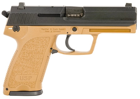 Heckler and Koch USP V1 Flat Dark Earth 9mm 4.8″ Barrel 15-Rounds 2 Mags