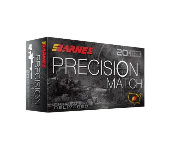 Barnes Precision Match Ammunition .300 Aac Blackout 125 GR 2215 Fps Otm BT 20/Box BB300BLKM1