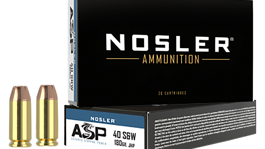 Nosler JHP Match Grade .40 Smith & Wesson 180 Grain Handgun Ammo