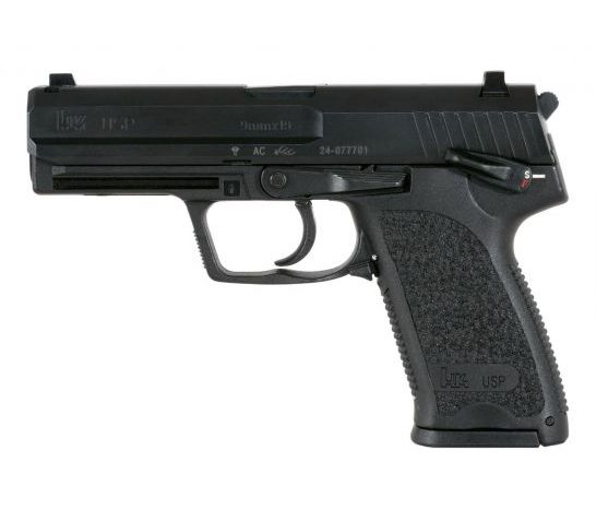 Heckler &Amp; Koch Heckler &Amp; Koch Usp9, 9Mm, 4.25" Barrel, Fixed Sights, Black, V1 Da/Sa, (2) 15-Rd 81000307