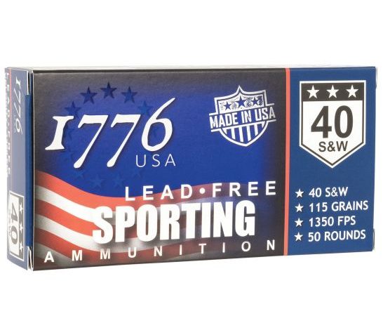 SinterFire 1776 USA 1776040115 Lead Free Sporting 40 S&W 115 gr Lead Free Ball 50 Per Box