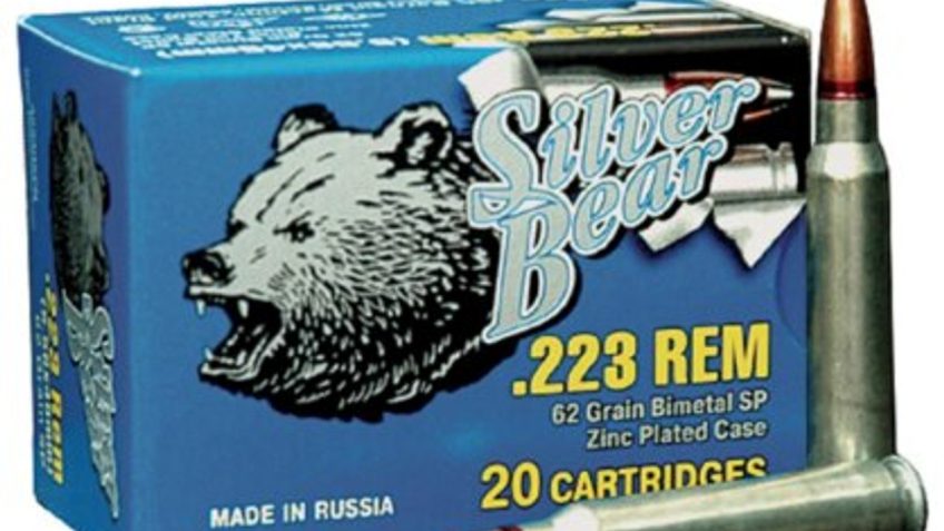 Silver Bear .223 Remington – 62gr. Sp Zinc Plated 20-pack