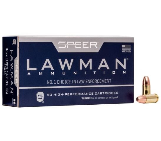 Speer Lawman Ammo 9mm Luger 147 gr Total Metal Jacket (TMJ) 50 Bx