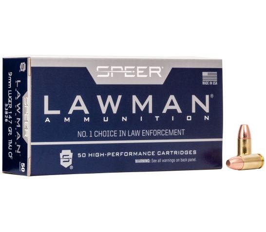 Speer Ammo Lawman, Speer 53826 Lawman Cf 9mm  147 Tmj           50/box