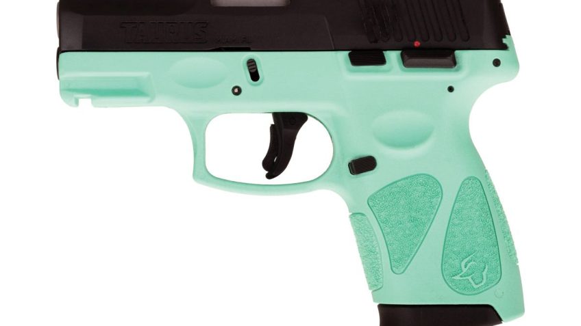 TAURUS G2C 9MM 3.2" 2 12RD BLACK SLIDE CYAN FRAME