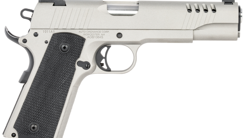 AUTO-ORDNANCE 1911-A1 .45 ACP 5" BARREL 7-ROUNDS STAINLESS NIGHT SIGHTS