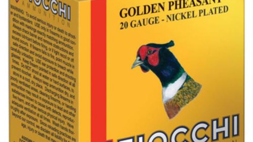 Fiocchi Golden Pheasant 20 Gauge Ammunition 2-3/4" #7.5 Shot Size 1oz Nickel Plated Lead Shot 1245fps