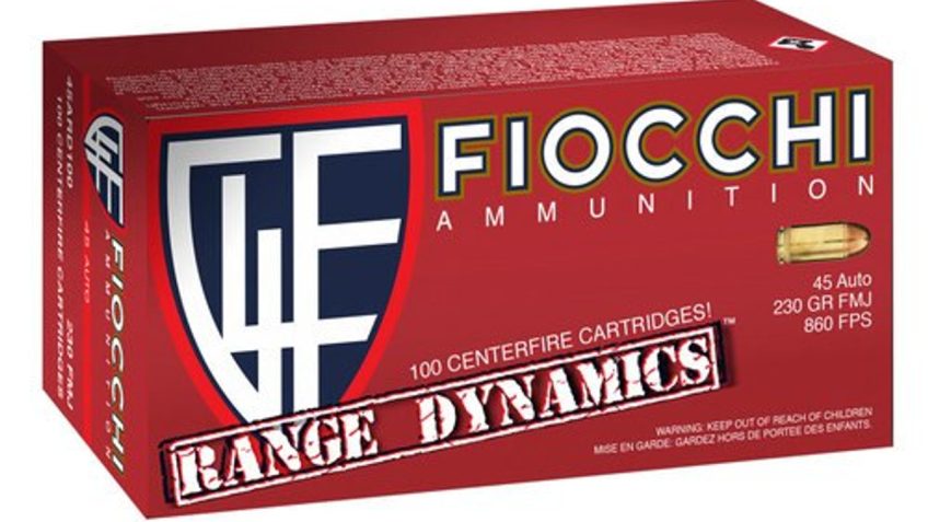 Fiocchi Range Dynamics, Fio 45ard100  45a        230 Fmj Range Pk 100/box