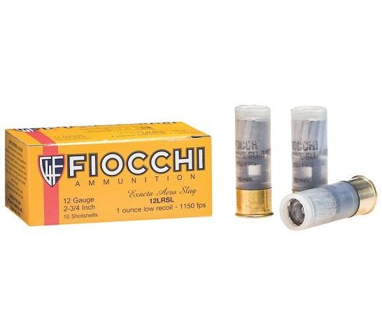 Fiocchi Aero Low Recoil 12 GA, 2-3/4in. 1oz. Slug – 10 Rounds [MPN: 12LRSLUG]