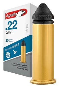 Aguila Colibri .22 LR, 20gr, Subsonic Powerderless Lead – 1000 Rounds [MPN: 1B220337]