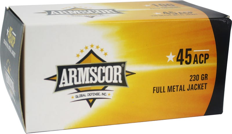 Armscor 50443 Pistol Value Pack 45 ACP 230 gr Full Metal Jacket (FMJ) Value Pack 100 Bx