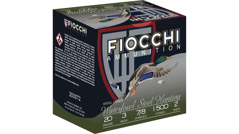 Fiocchi Flyway Steel 20ga. 3" – 1500fps. 7/8oz. #2 25-pack