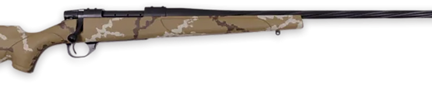 Weatherby Vanguard 6.5 Creedmoor, 24" Barrel, 4rd, Brown/White Sponge Camo