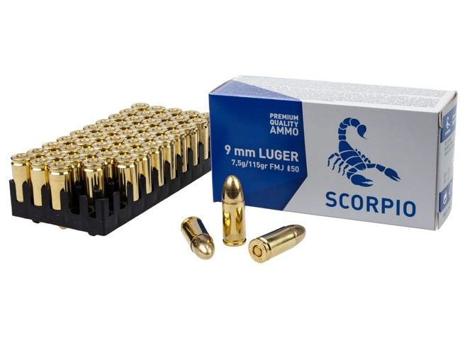 STV Technology Scorpio Ammo 9mm 124 Grain Fmj 50/1000