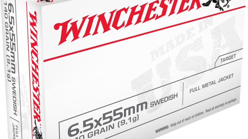 WINCHESTER USA 6.5X55 SWEDE 140 GRAIN FMJ 20/box